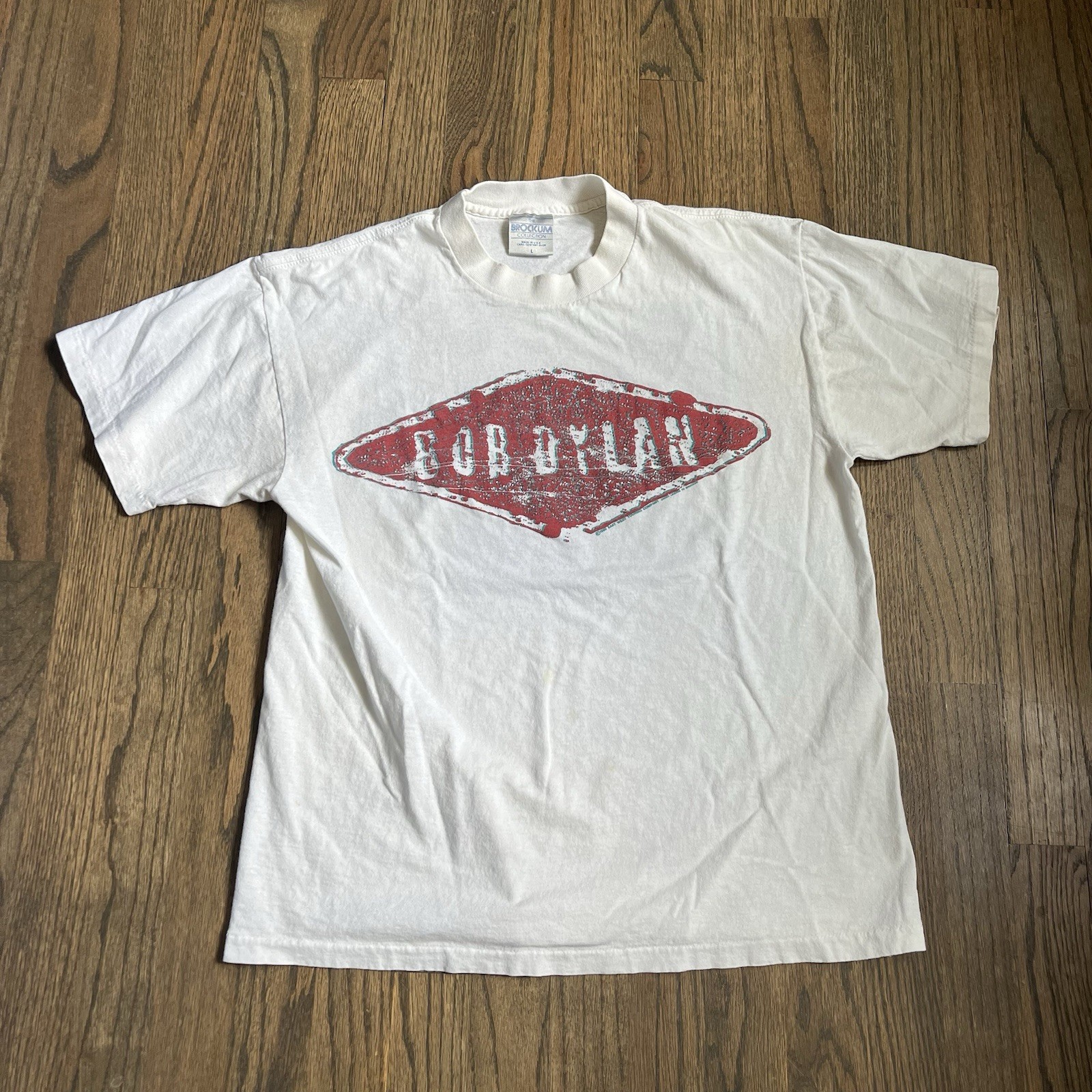 Vintage 80s Bob Dylan Subterranean Homesick Blues Band Tee Shirt Sz L