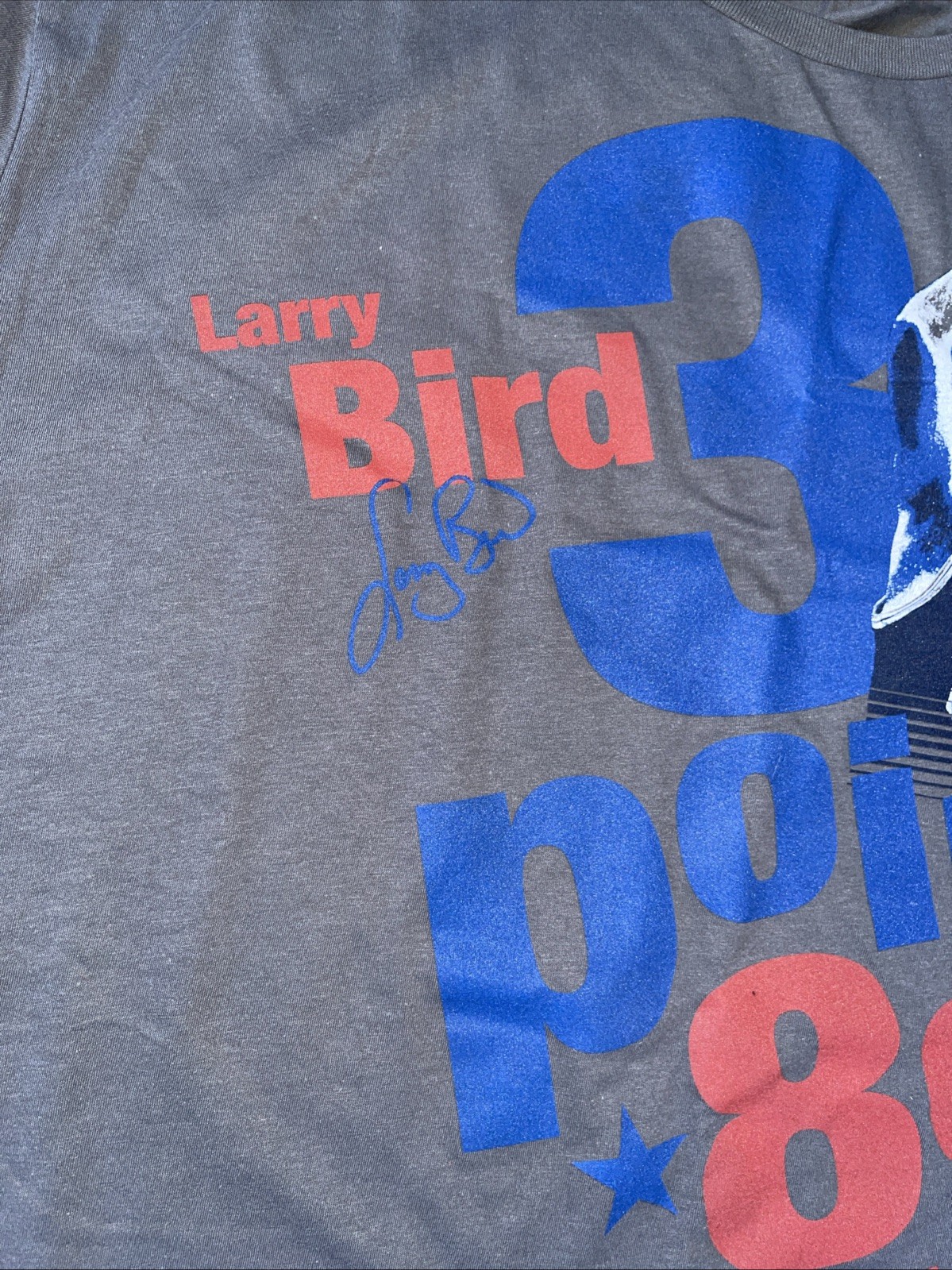 Larry Bird Adidas 3 point 1986 Shoot Out Champion Dallas T Shirt -Vintage Look2X