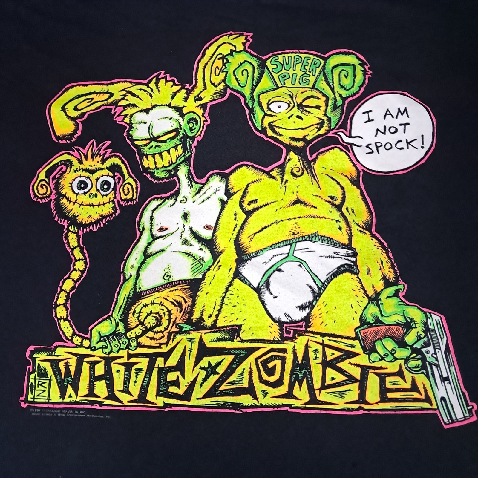 Vintage White Zombie Freakazoid Super Pig Spock Variation 90s Band Tee XL Shirt