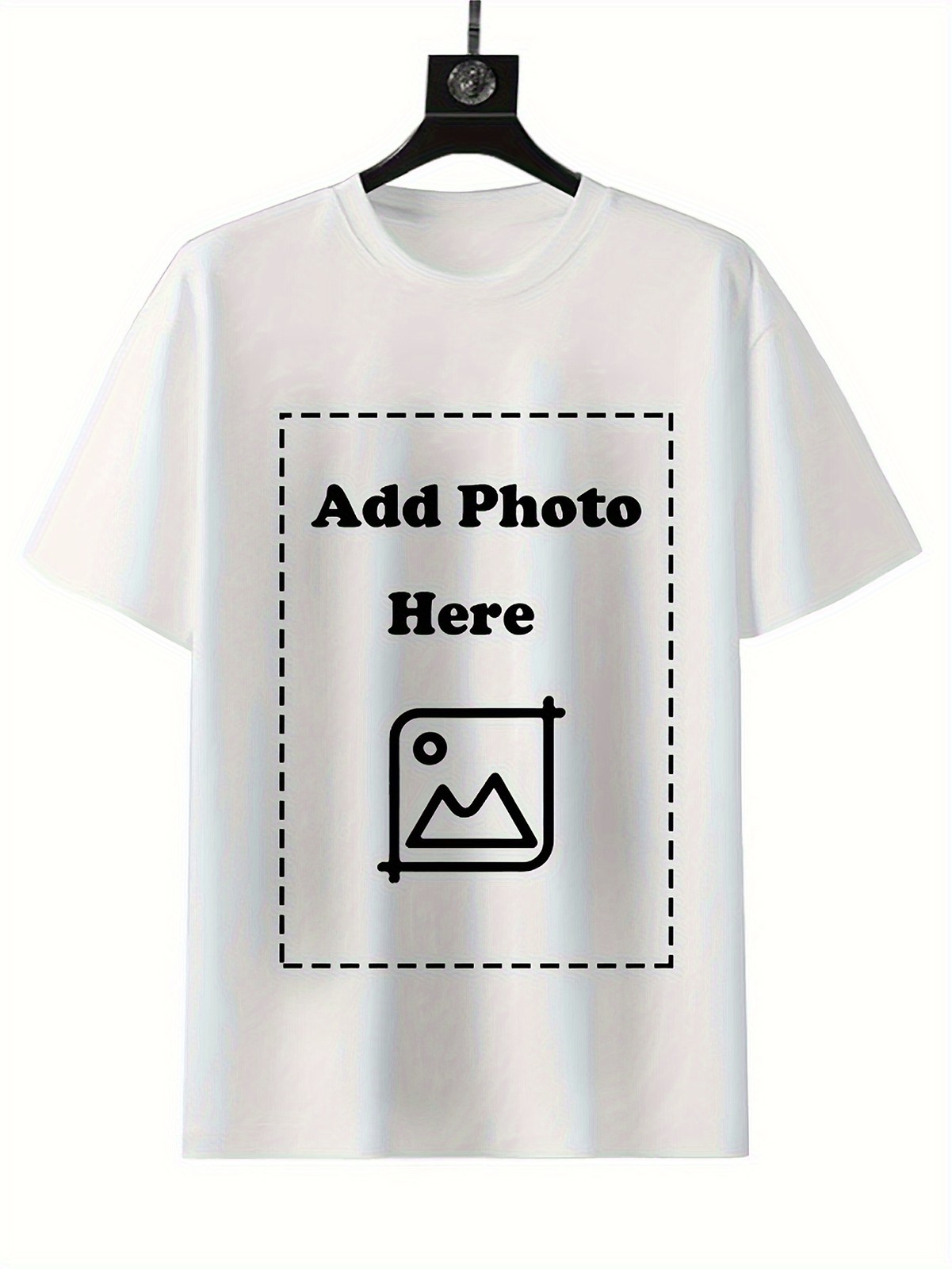 Casual Customizable T-Shirt -Custom Photos/Selfies Unisex Short-Sleeve Tee US ♪