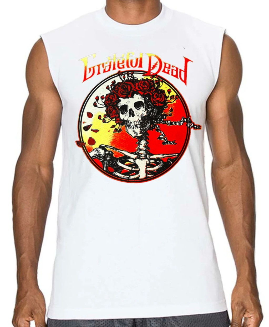 Grateful Dead Rock Band Men’s Muscle Shirt (Multiple Colors)