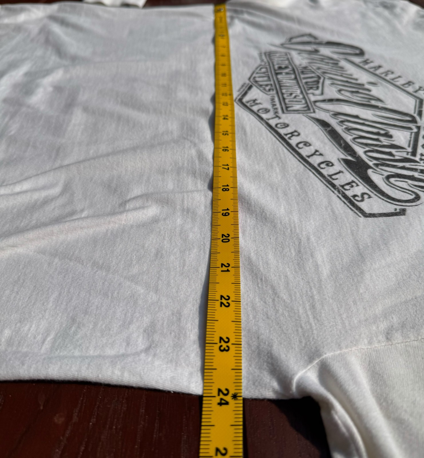 Harley Davidson Oakland CA Long Sleeve Shirt Mens XL White Spell Out Sleeve Bike