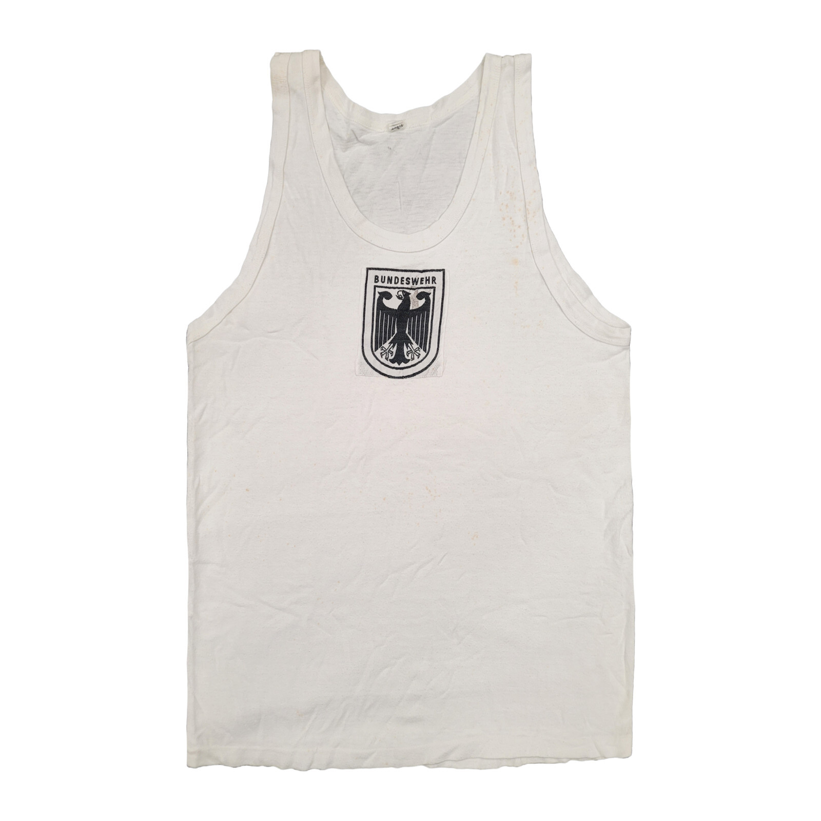 Army Vest Original German Bundeswehr Singlet Dyed Vintage Surplus Tank Top White