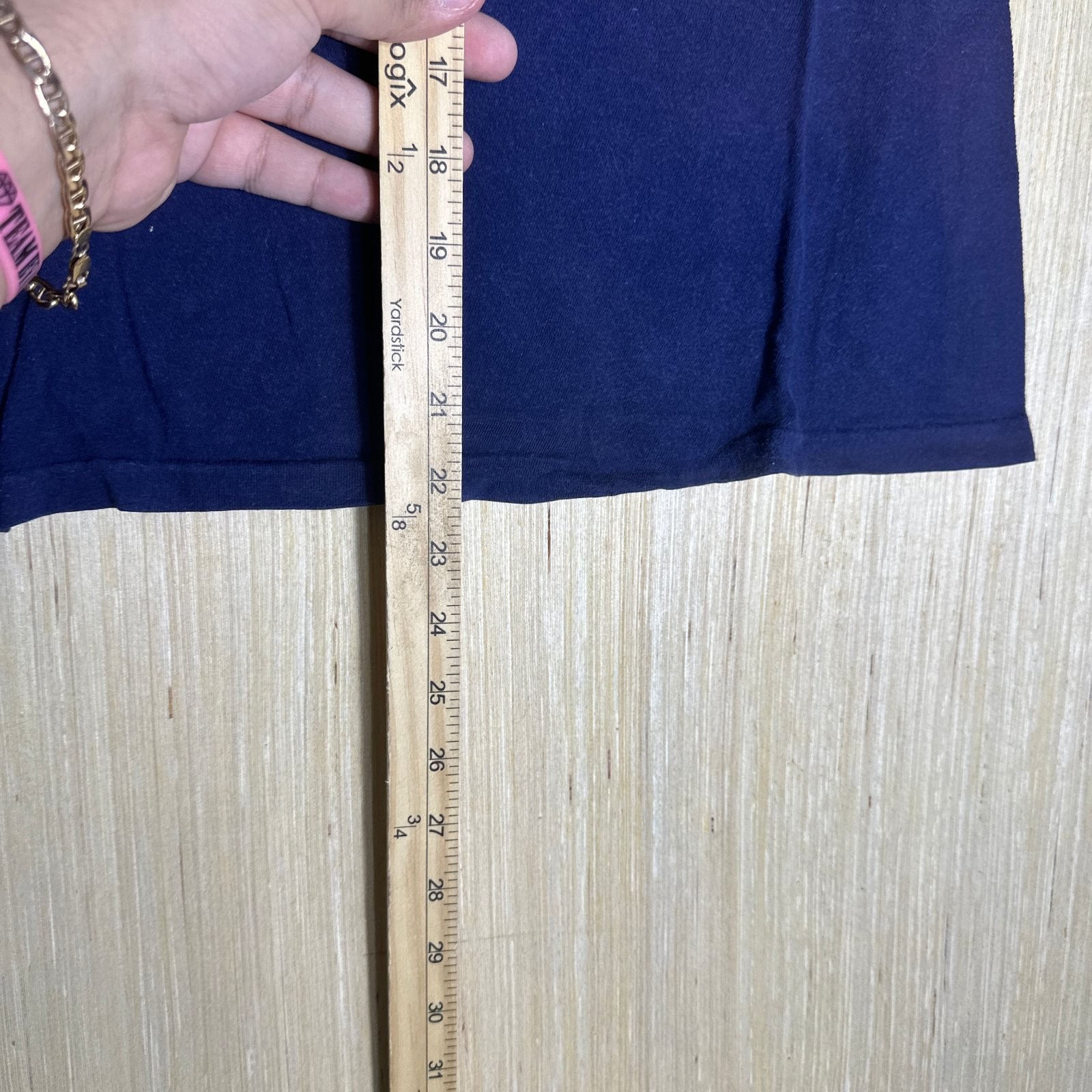 Vintage 80s Blank Blue Shirt Adult Medium Blue Short Sleeve Pocket Pullover
