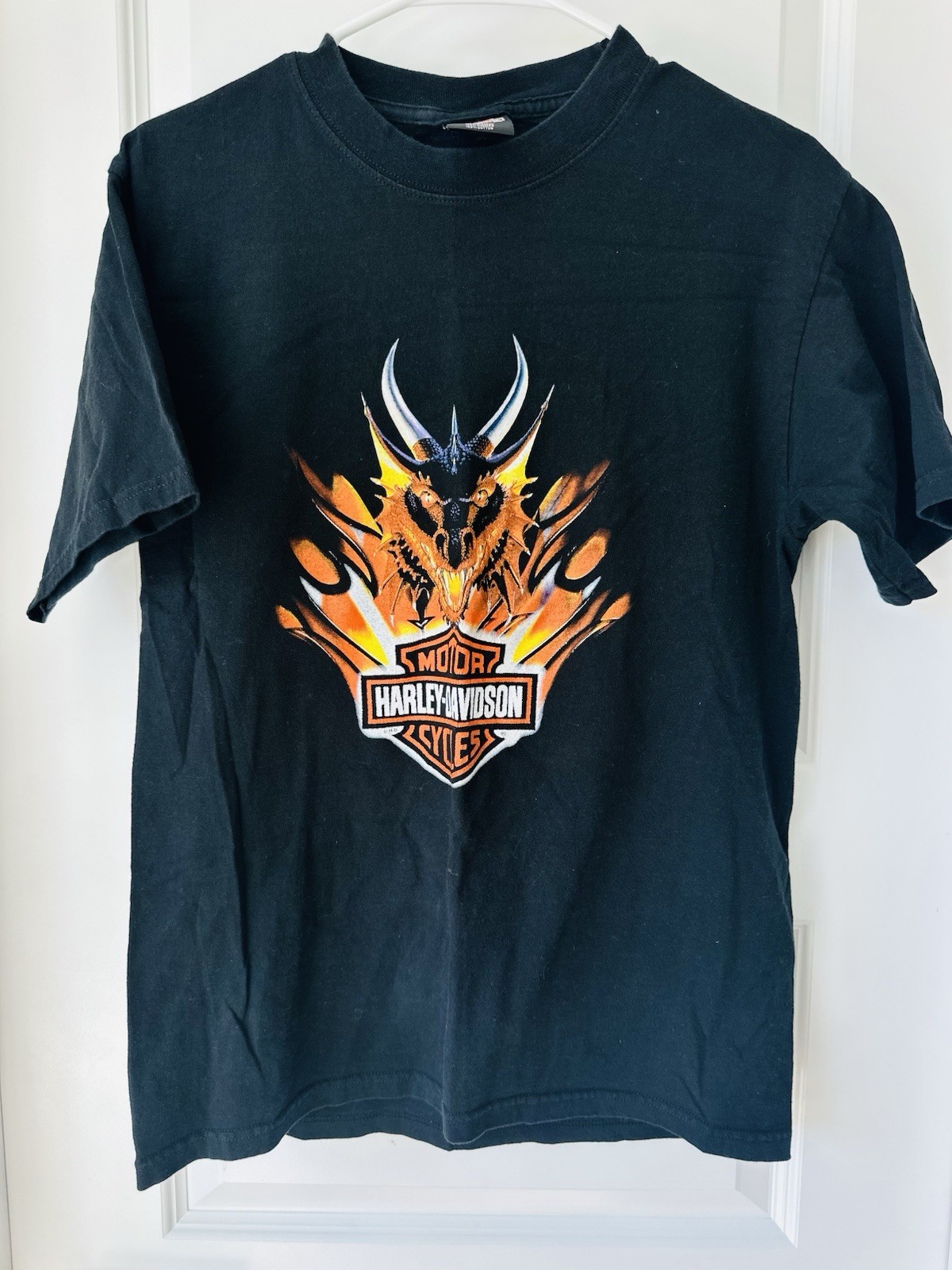 Harley Davidson T Shirt Cancun Mexico Dragon Phoenix Flame Shield Medium