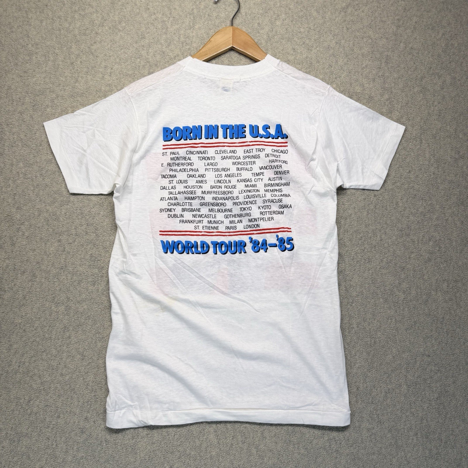 Vintage 1985 Bruce Springsteen Born In The U.S.A. Tour T Shirt Large