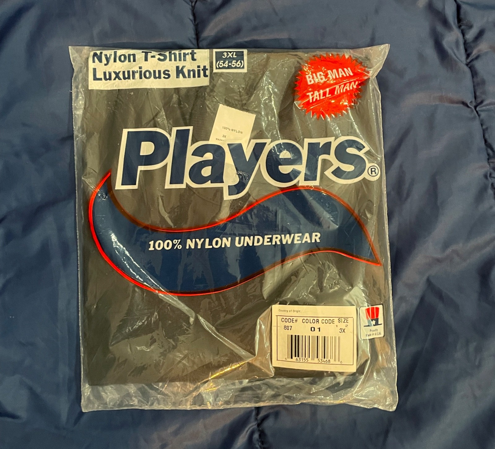 NIB Players 100% Shiny Nylon T Shirt Black Size XXL