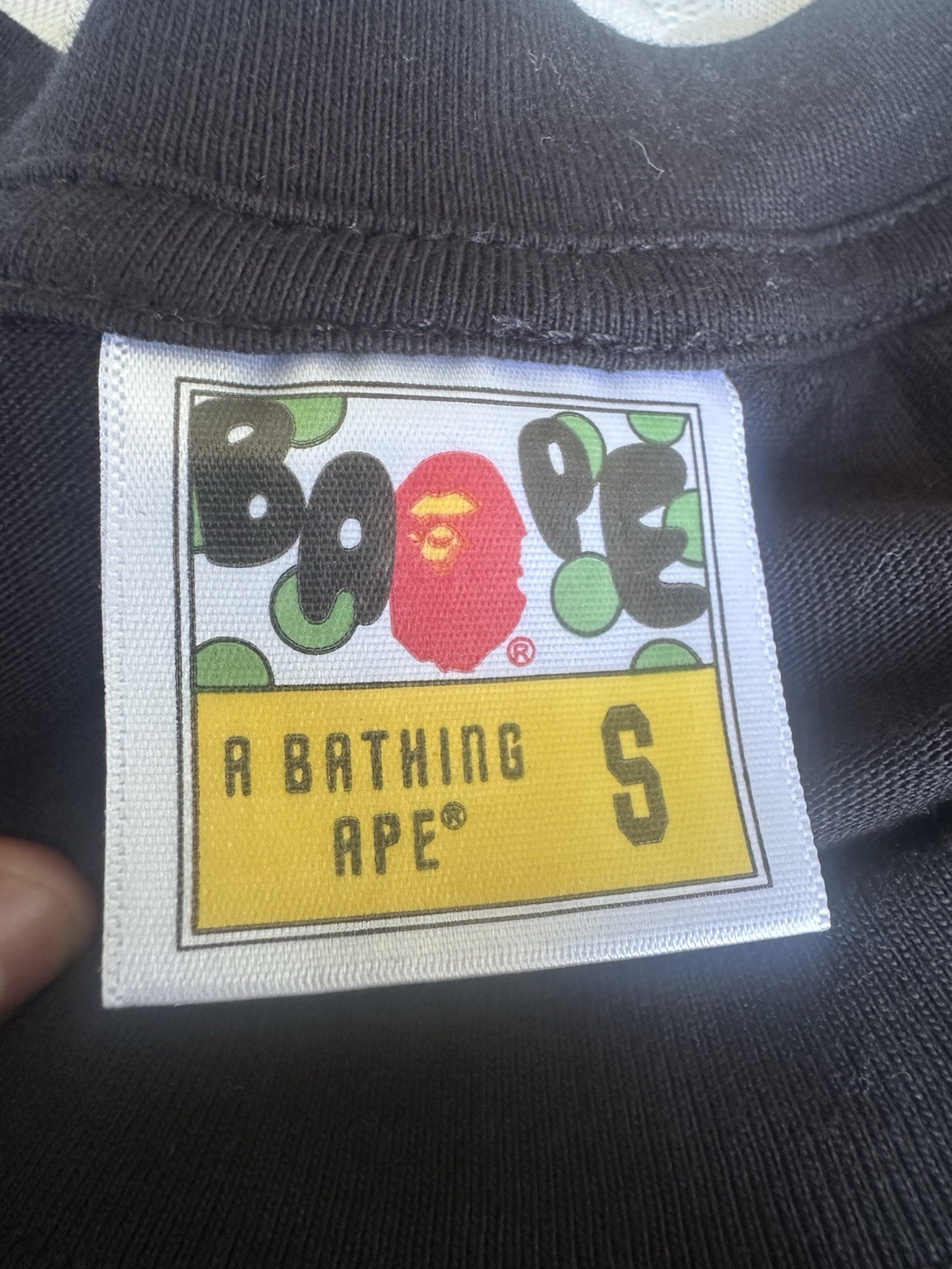A Bathing Ape BAPE Big Ape Head Short Sleeve Crew Neck T-Shirt Black (Size S)