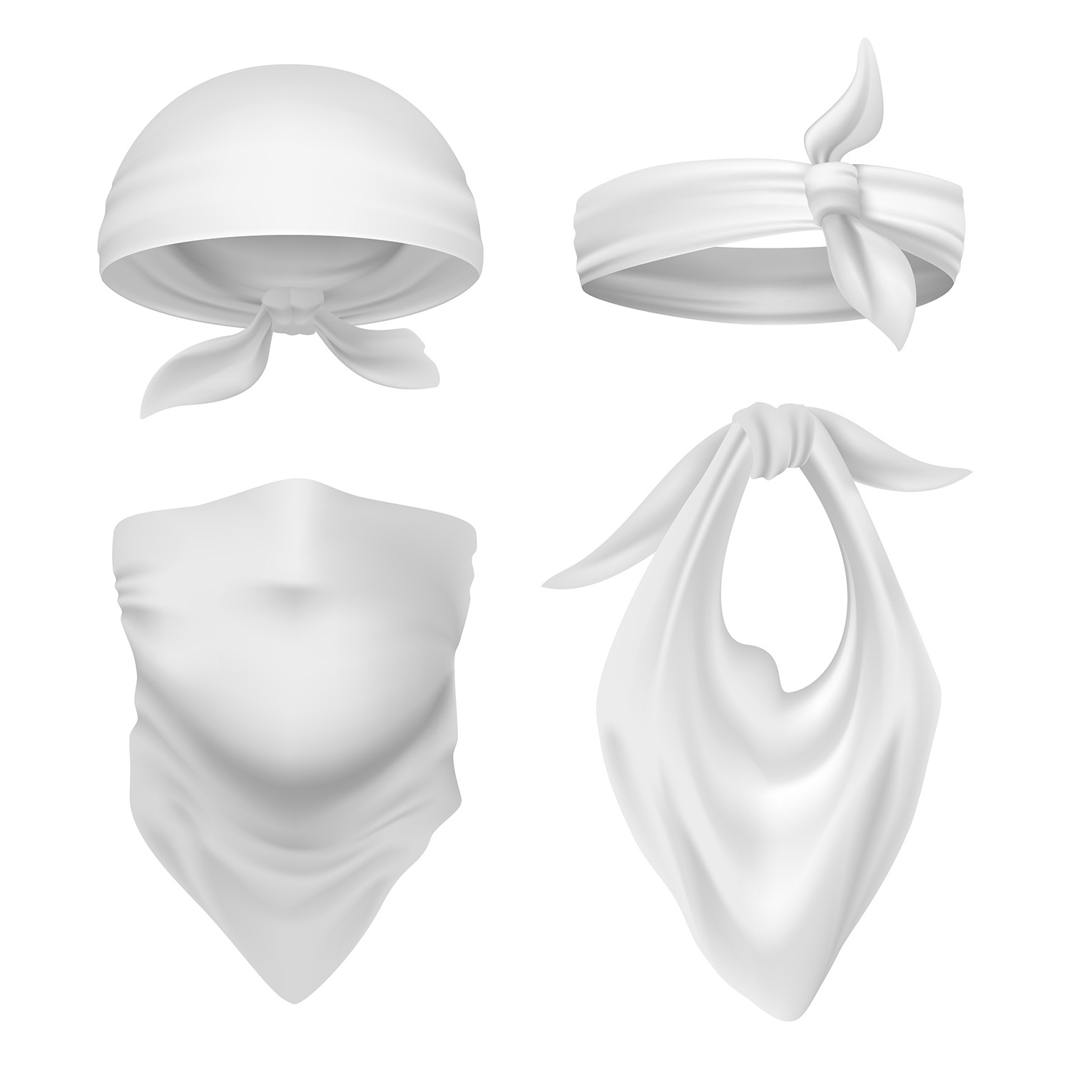Mechaly 12 Pack of Blank Cotton Solid White Bandanas for Men and Women