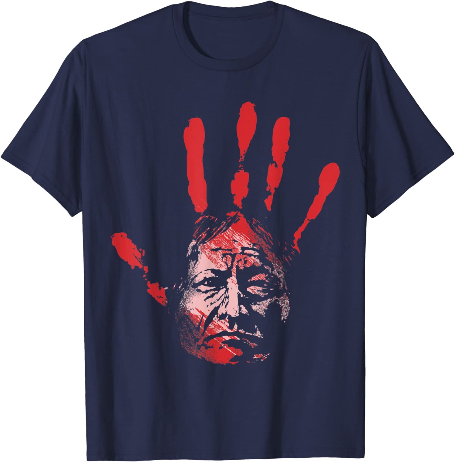 Native American Indigenous Red Hand Indian Blood Unisex T-Shirt