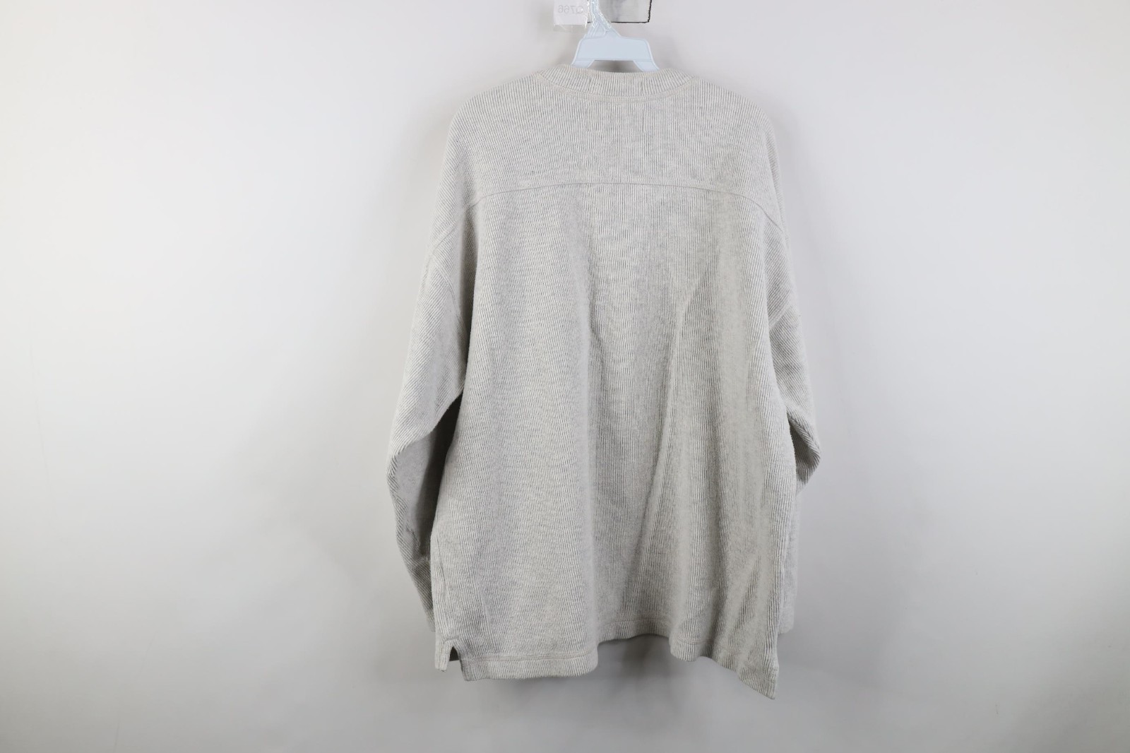 Vtg 90s Streetwear Mens Medium Baggy Heavyweight Ribbed Knit Henley T-Shirt USA