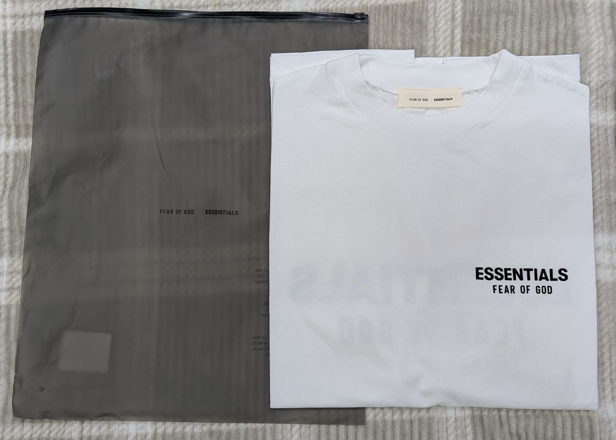 Fear of God Essentials Classic Tee ‘Bright White’ M Size Oversized T-Shirt SS25