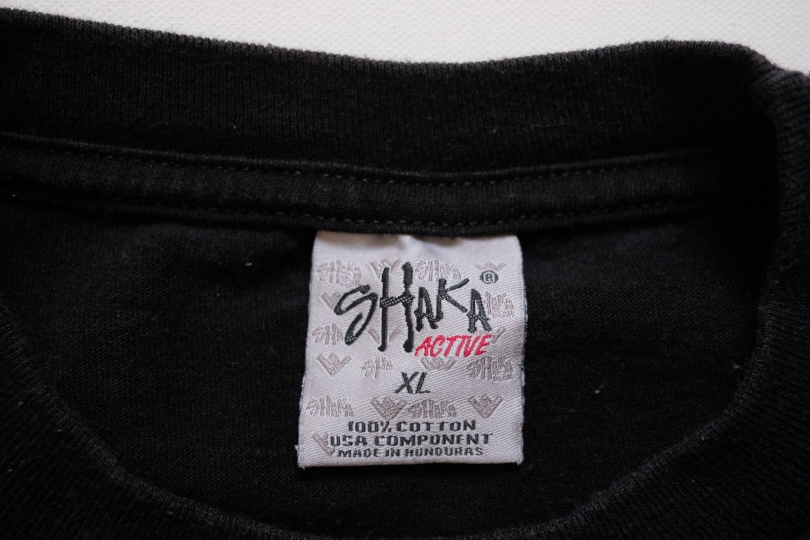VTG Y2K 90s BIBLE LOVE NONE ABOVE GOD SHAKA GRAPHIC COTTON BLACK T SHIRT SZ XL