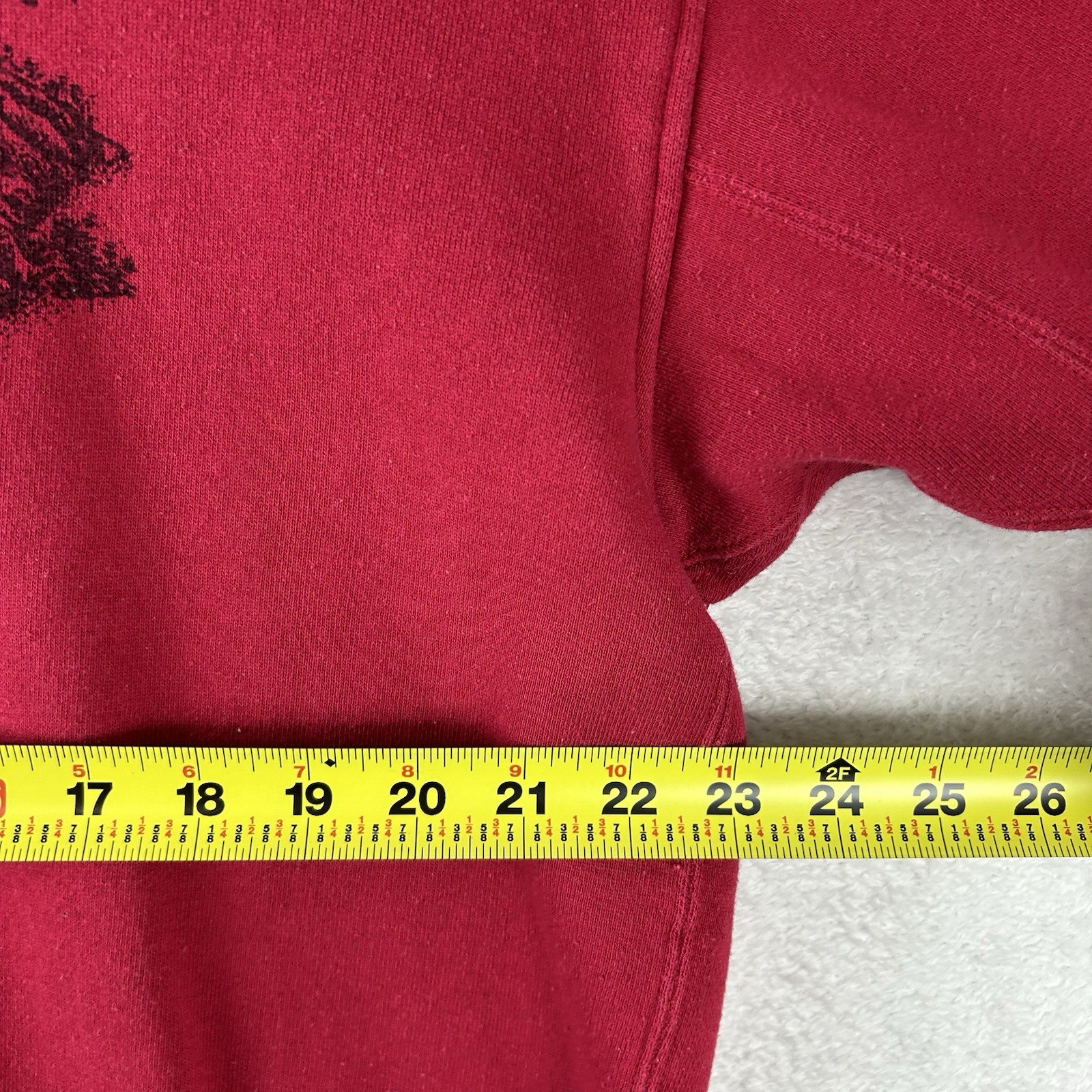 Vintage 90s Great Wall Of China Souvenir Sweatshirt Red Varsity Ribbed Men M