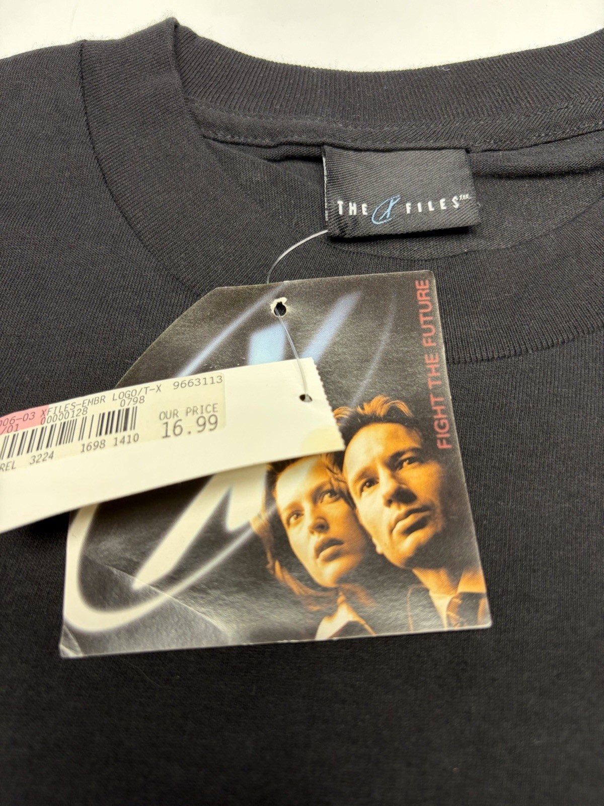 Vintage 90s Official X-Files Mulder & Scully Double Sided Sci-Fi XL Tshirt New