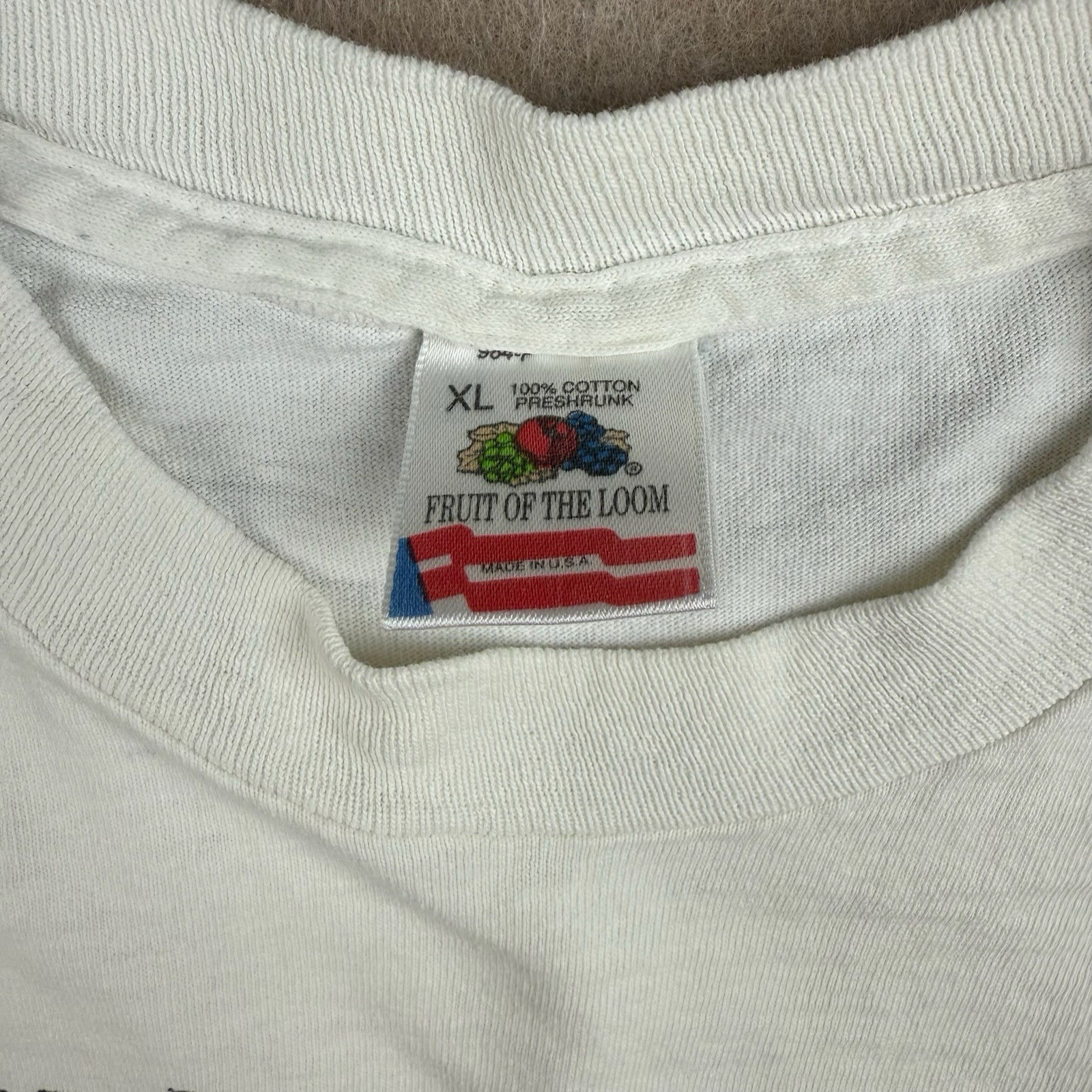 Vintage 1992 T-Shirt XL White Novelty Slogan Tee Graphic Single Stitch USA