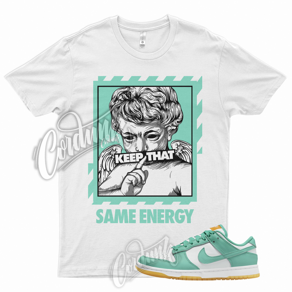 ENERGY T Shirt for N Dunk Low WMNS Teal Zeal Washed Kumquat Green Glow 1