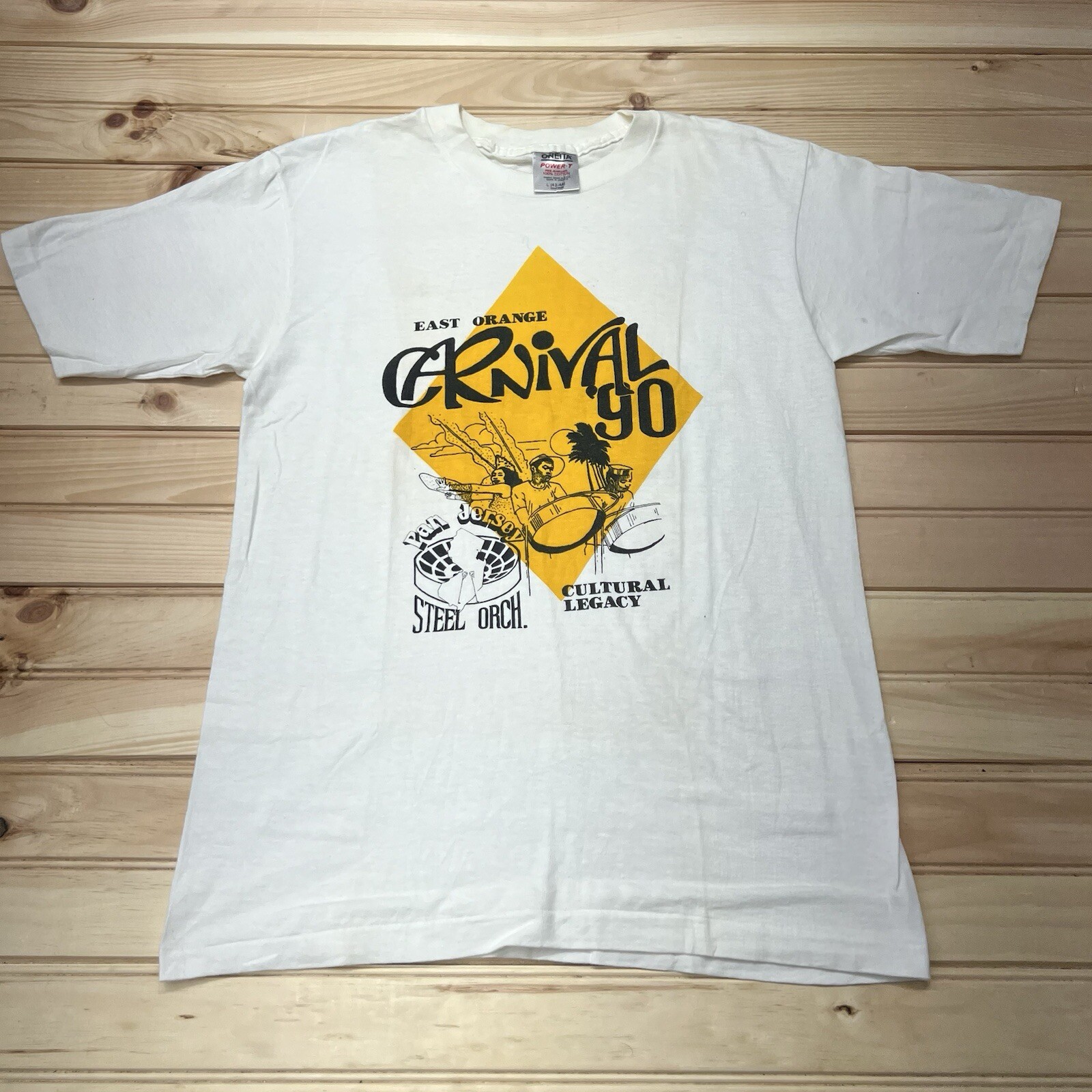 Vintage 1990 East Orange New Jersey Carnival Steel Orchestra Shirt Size Large