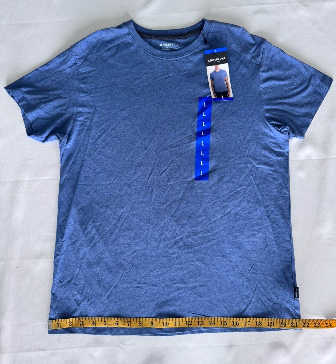 Kenneth Cole New York Men’s Blue Crew Neck T-Shirt Size Large NWT