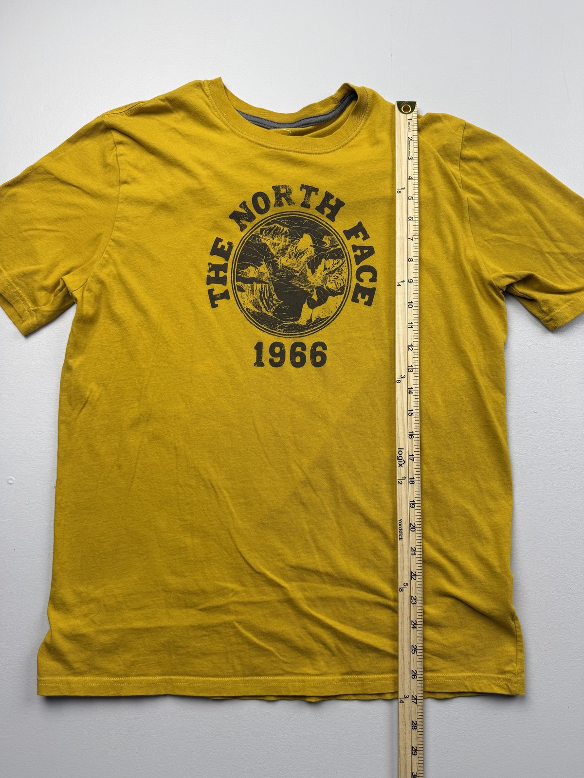 The North Face Shirt Mens Large Yellow 1966 Mountain Outdoor Graphic Tee Tagless