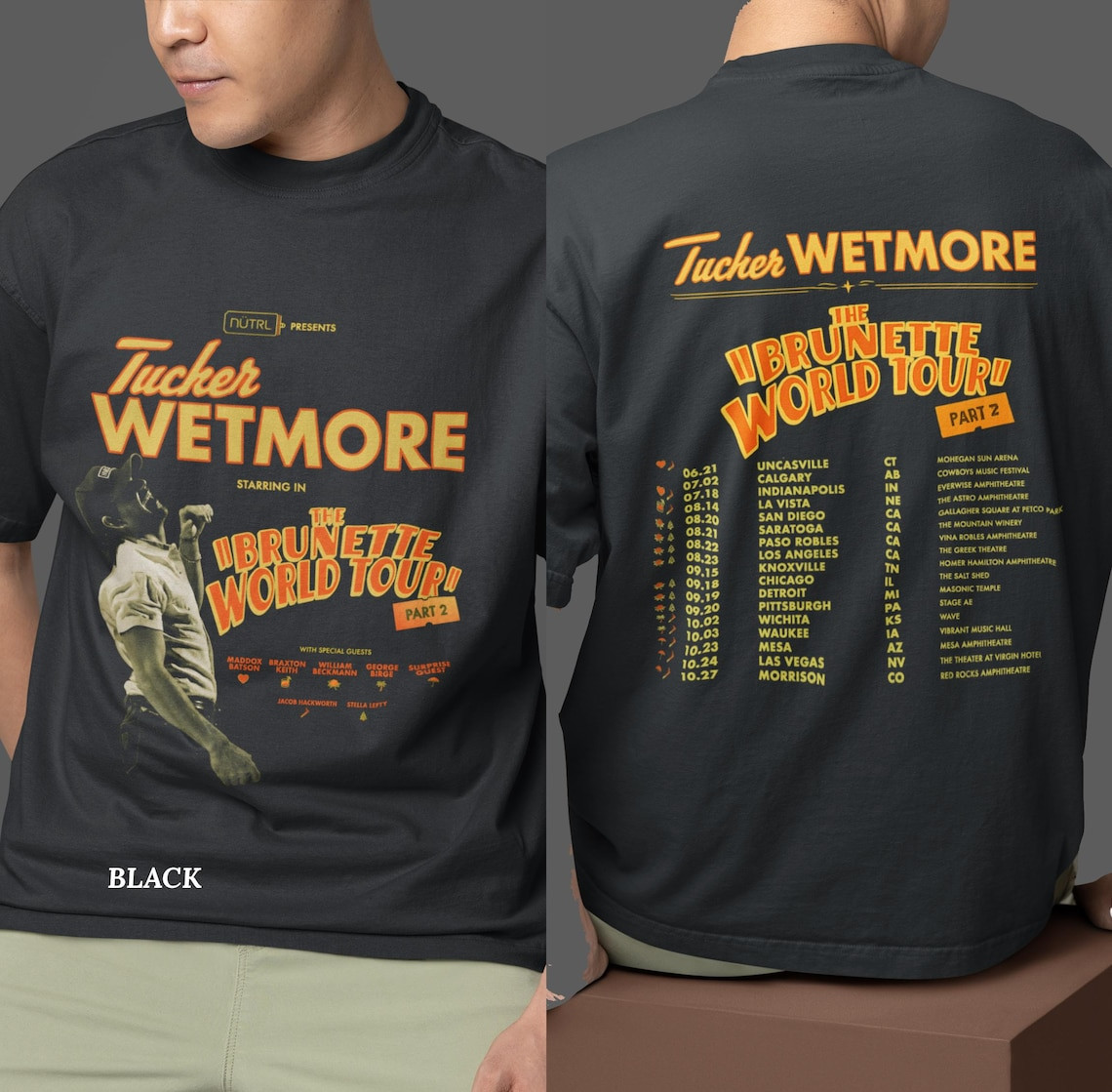 Tucker Wetmore Tour 2026 Country Music Concert T-Shirt Reprint