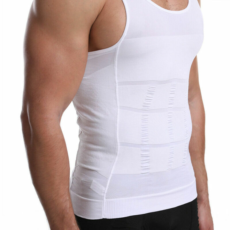 Men Cooling Gynecomastia T-shirt Posture Corrector Vest Compression Shaping Top