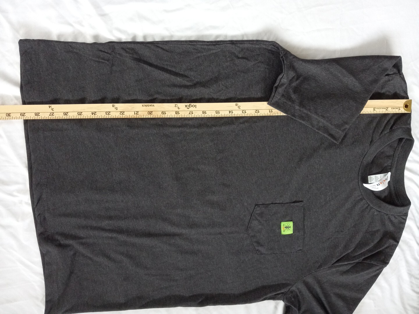 Humants Men’s Large Workwear /Outdoor Jersey Pocket Tee Dark Gray heather Cotton