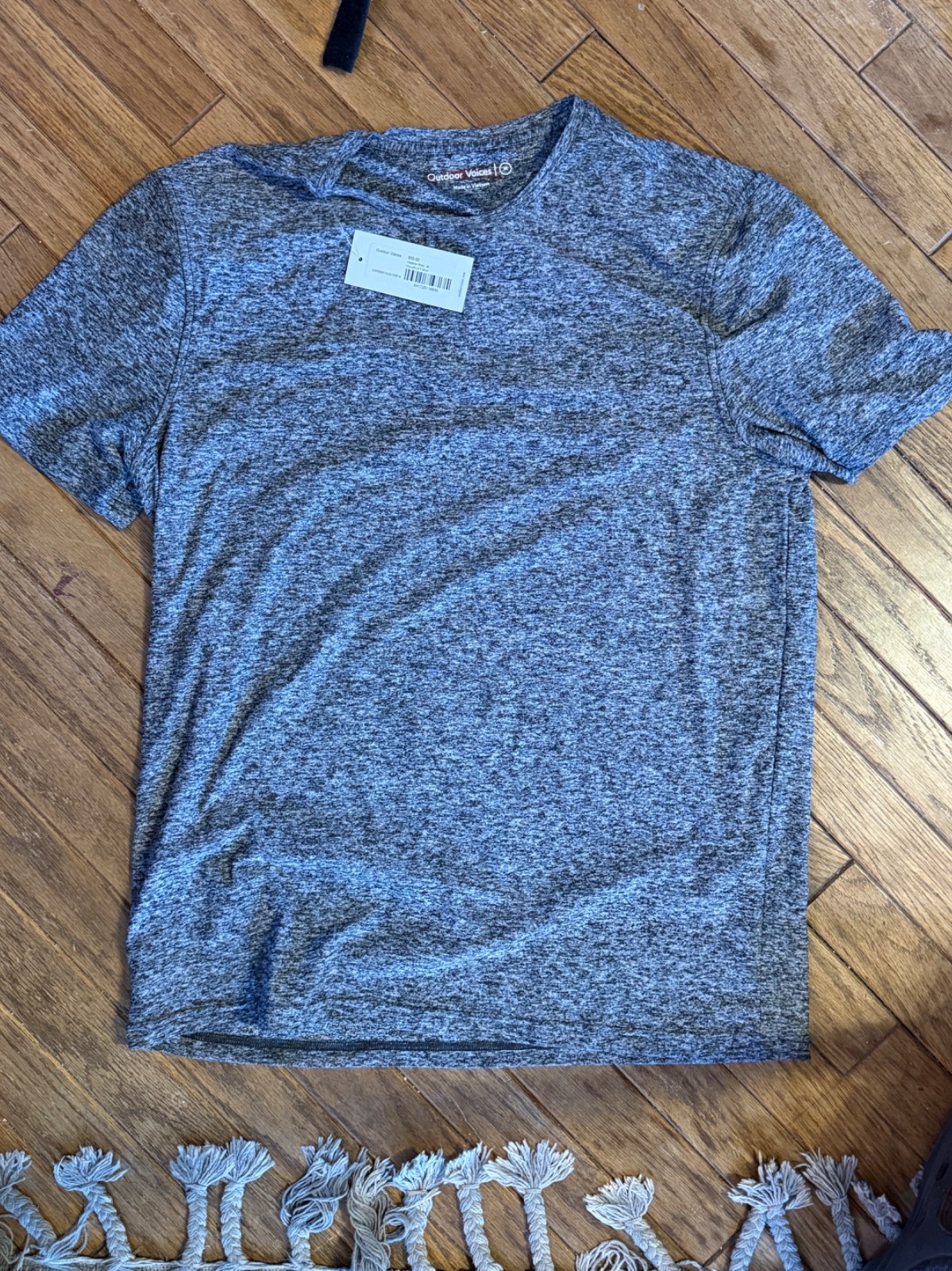 NWT Outdoor Voices Crew T-Shirt Mens Medium Gray Athleisure Workout Stretch New