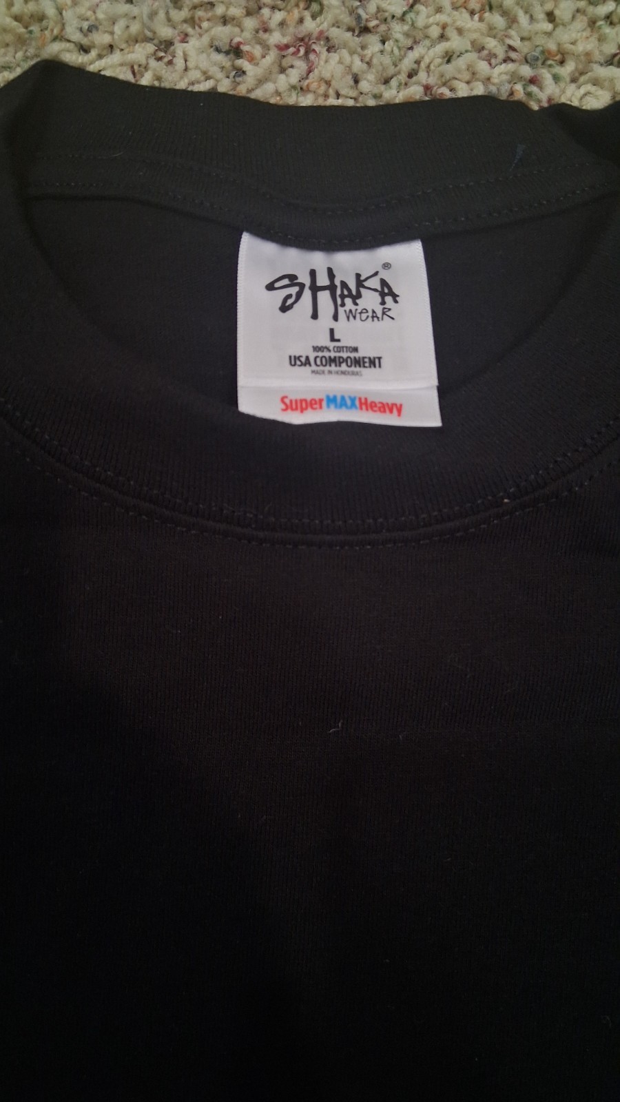 Shaka Wear Max Heavyweight 7.5oz Tee Black Size L Pack of Five