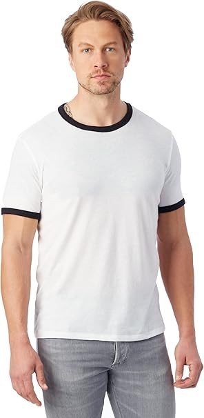 Men’s Alternative Apparel Keeper Ringer Tee Premium Retro Sm – 3xl Brand New