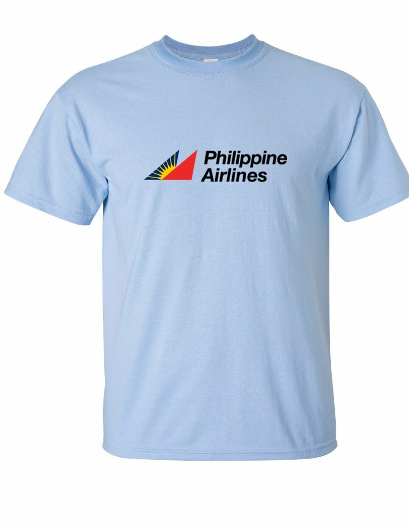 Philippine Airlines Retro Logo Tee Filipino Red Yellow Sky Blue Cotton T-Shirt