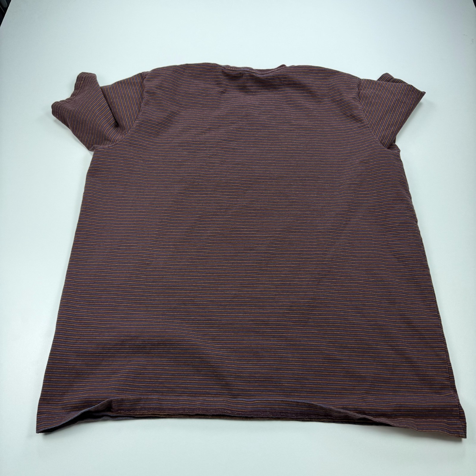Carhartt Shirt Mens 2XL XXl REd Striped Crew Neck Original Fit Pockets