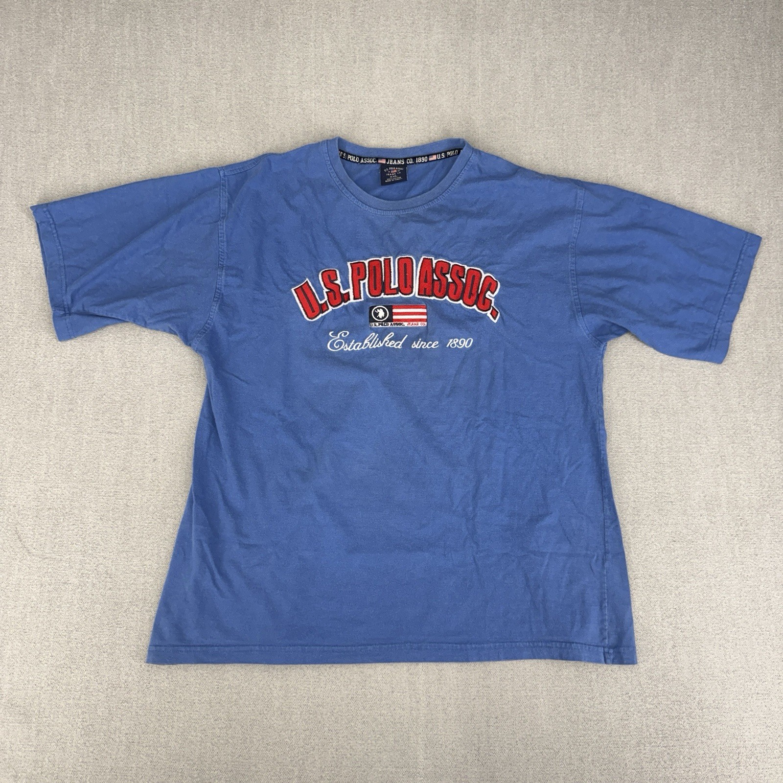 Y2K US Polo Association Jeans Company Shirt Mens XXL Embroidered Logo 2-Sided
