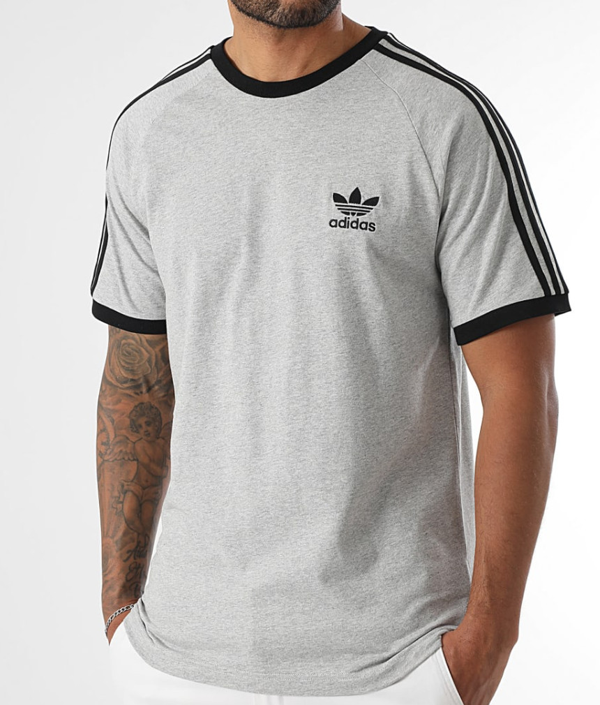 NEW MENS ADIDAS ORIGINALS 3-STRIPES CALIFORNIA TEE SHIRT ~SIZE LARGE ~ JY1369