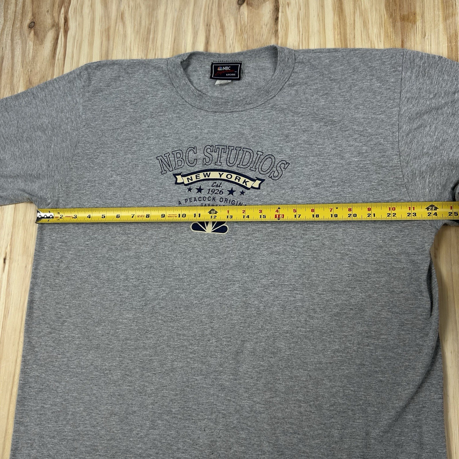 NBC Store T Shirt XL Grey NBC Experience Store Vintage USA Short Sleeve TV