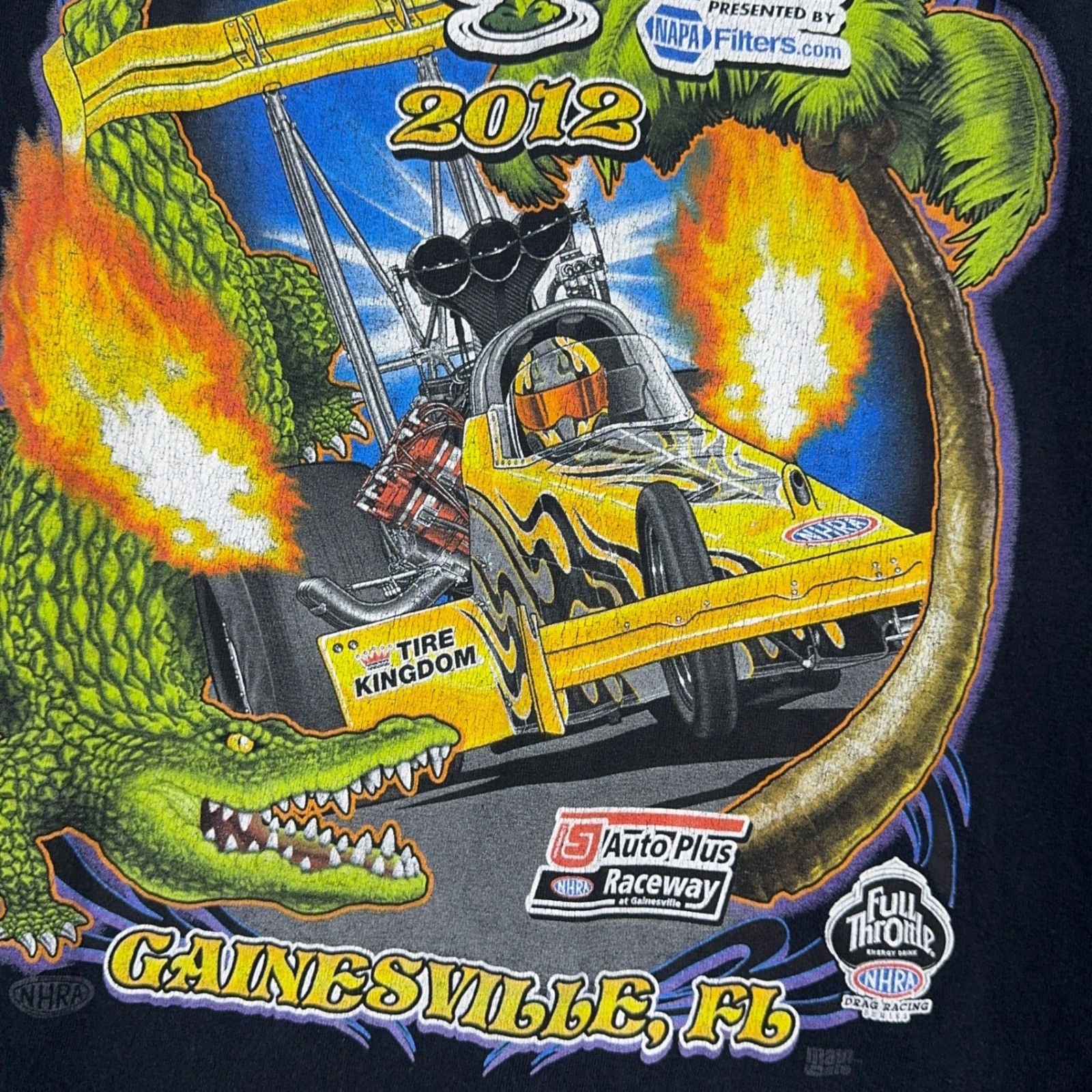 NHRA Gatornationals 2012 T-Shirt Mens Size XL Gainesville Black Racing