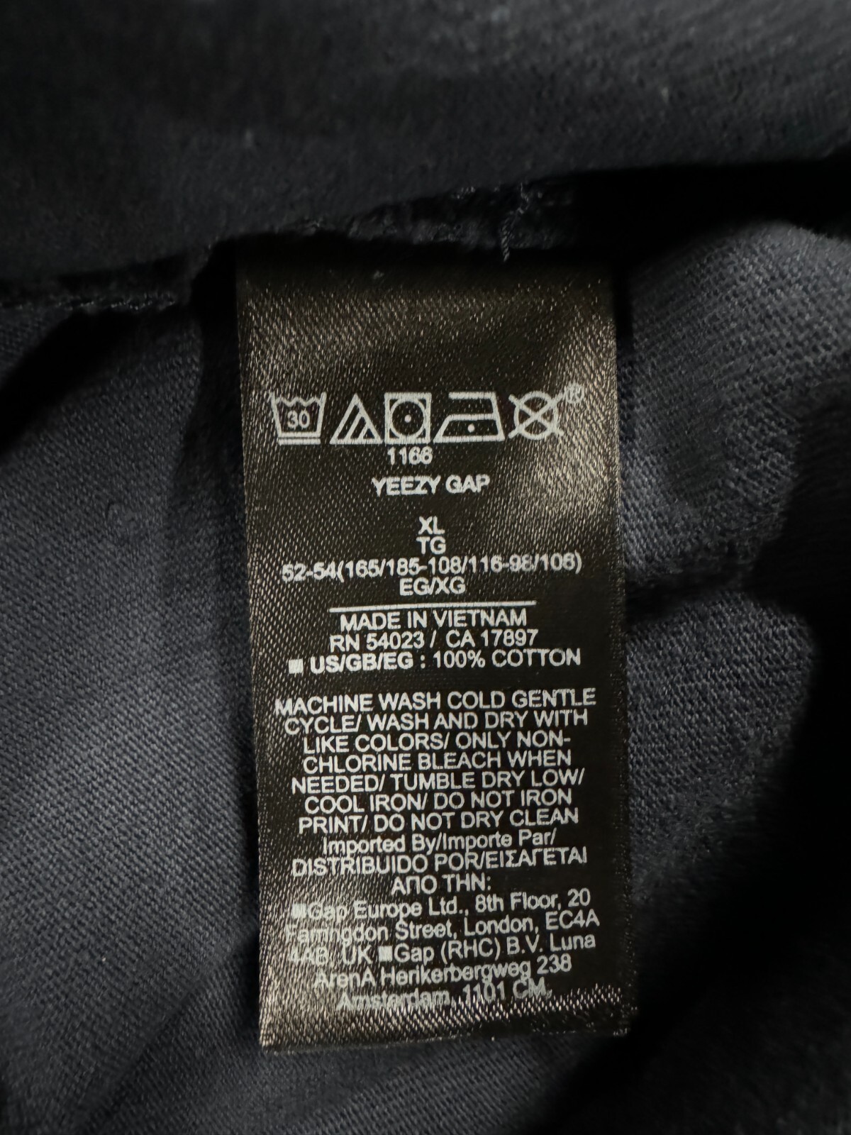 UNRELEASED YZY GAP LONG SLEEVE SHIRT (NAVY – X-LARGE) *IN HAND*