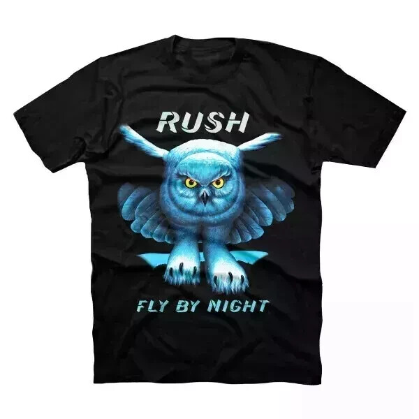 New! New! – Rush Unisex Tee FLY BY NIGHT BIG OWL Rock Band ALL COLOR S-5XL