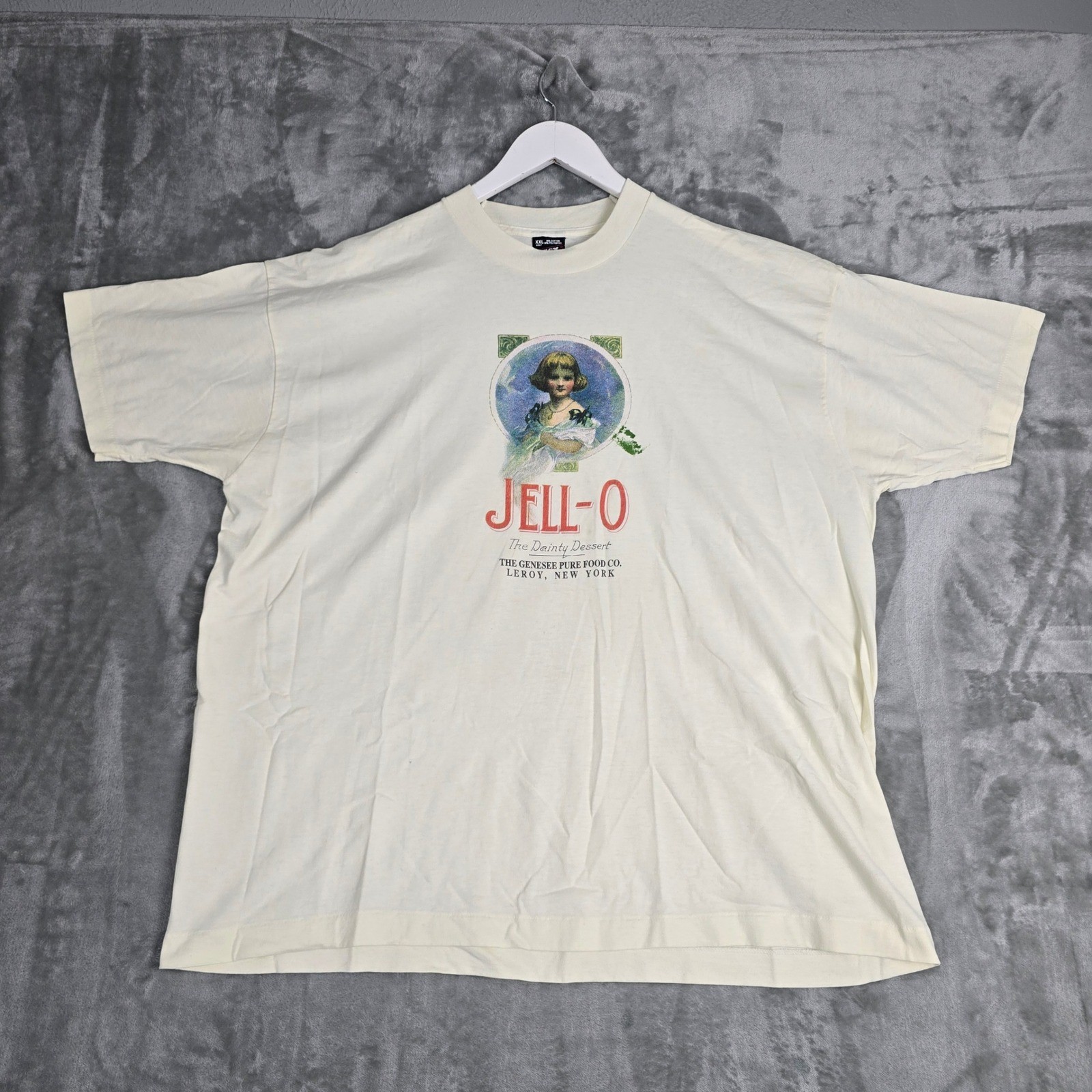 Fruit of the Loom Mens VTG 90s Jell-O Dessert T-Shirt 2XL USA Single Stitch