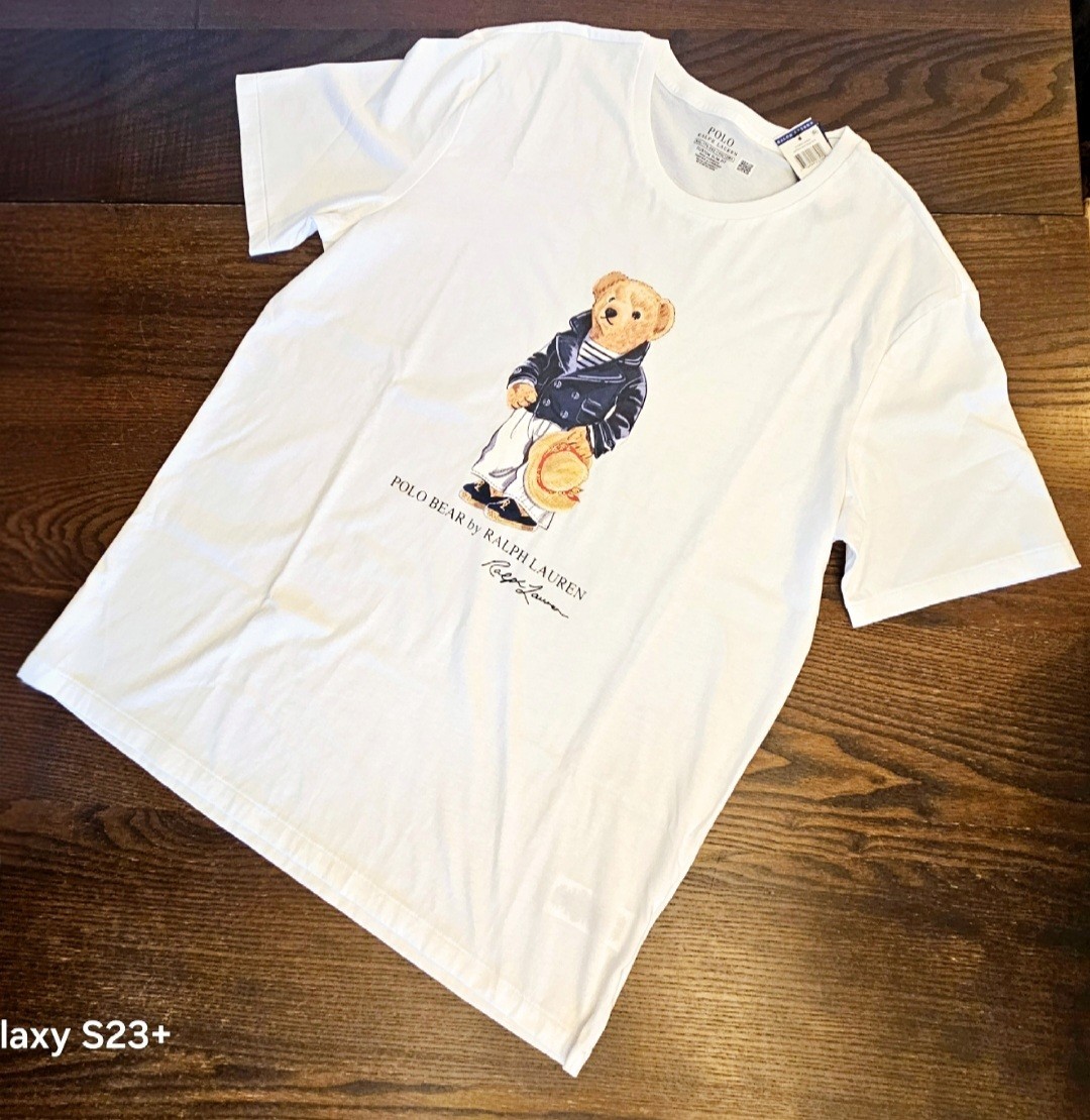 NWT Polo Ralph Lauren Polo Bear T-Shirt XXL Custom Slim Fit White 100% Cotton