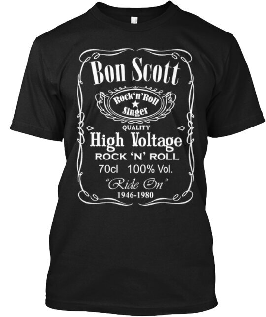 Bon Scott Tee T-shirt Gift Size S to 4XL