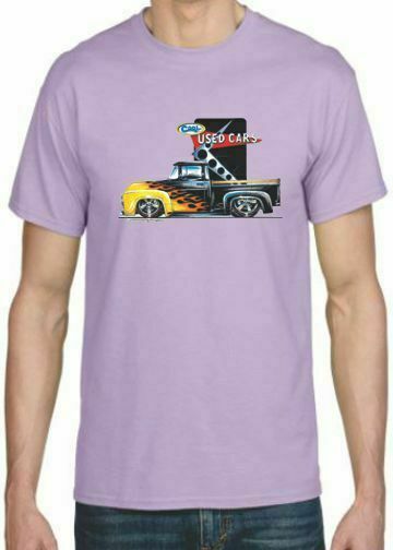 Adult DryBlend® T-Shirt – ( USED CARS FLAMED PICK UP – FORD / TRUCK)