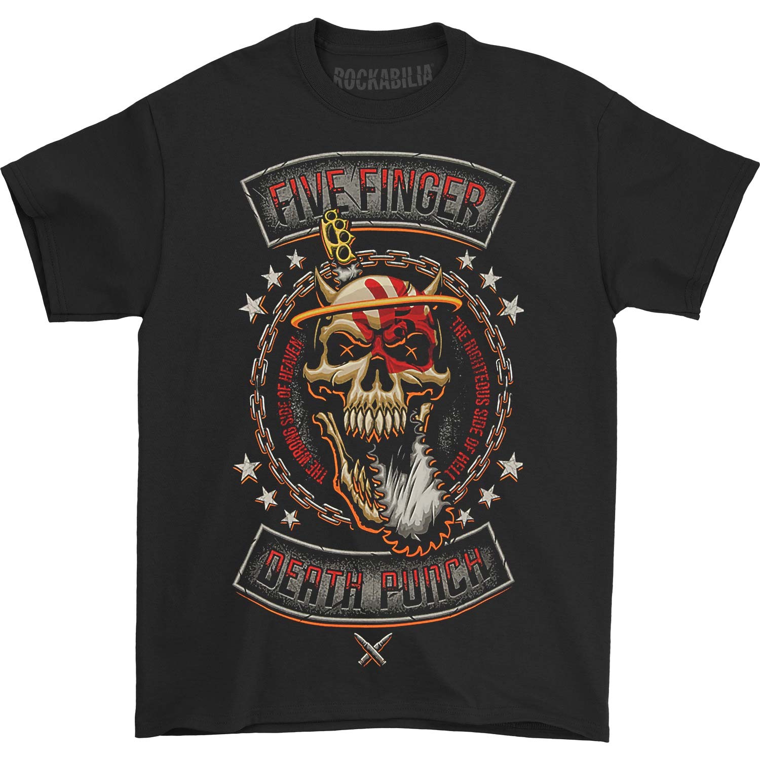 Men’s Five Finger Death Punch Rebellion Revised T-shirt Small Black