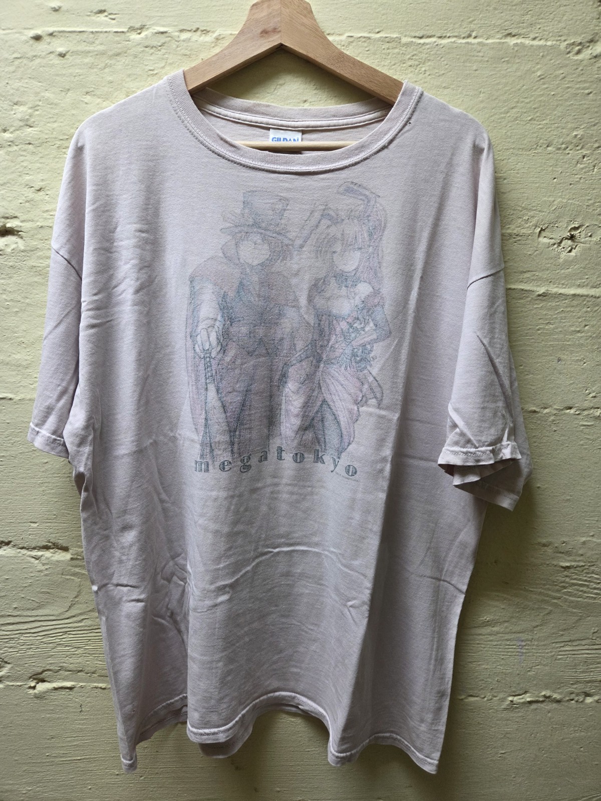 Vintage Megatokyo Anime Shirt Size XL White 2011 Manga Web Comic Distressed