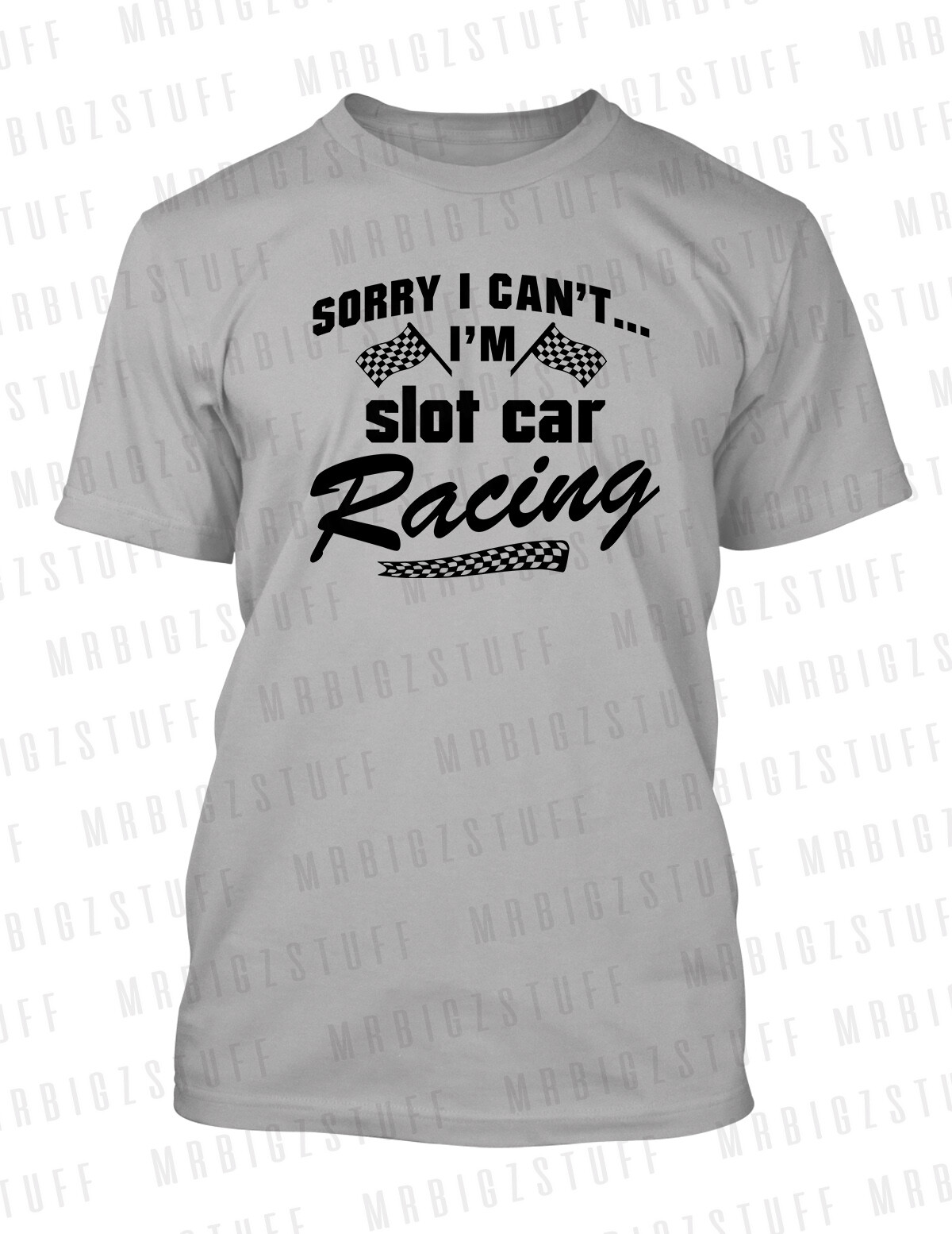 Mens Sneaker T Shirt Sorry I Can’t I’m Slot Car Racing Tee Shirt Big Tall Small