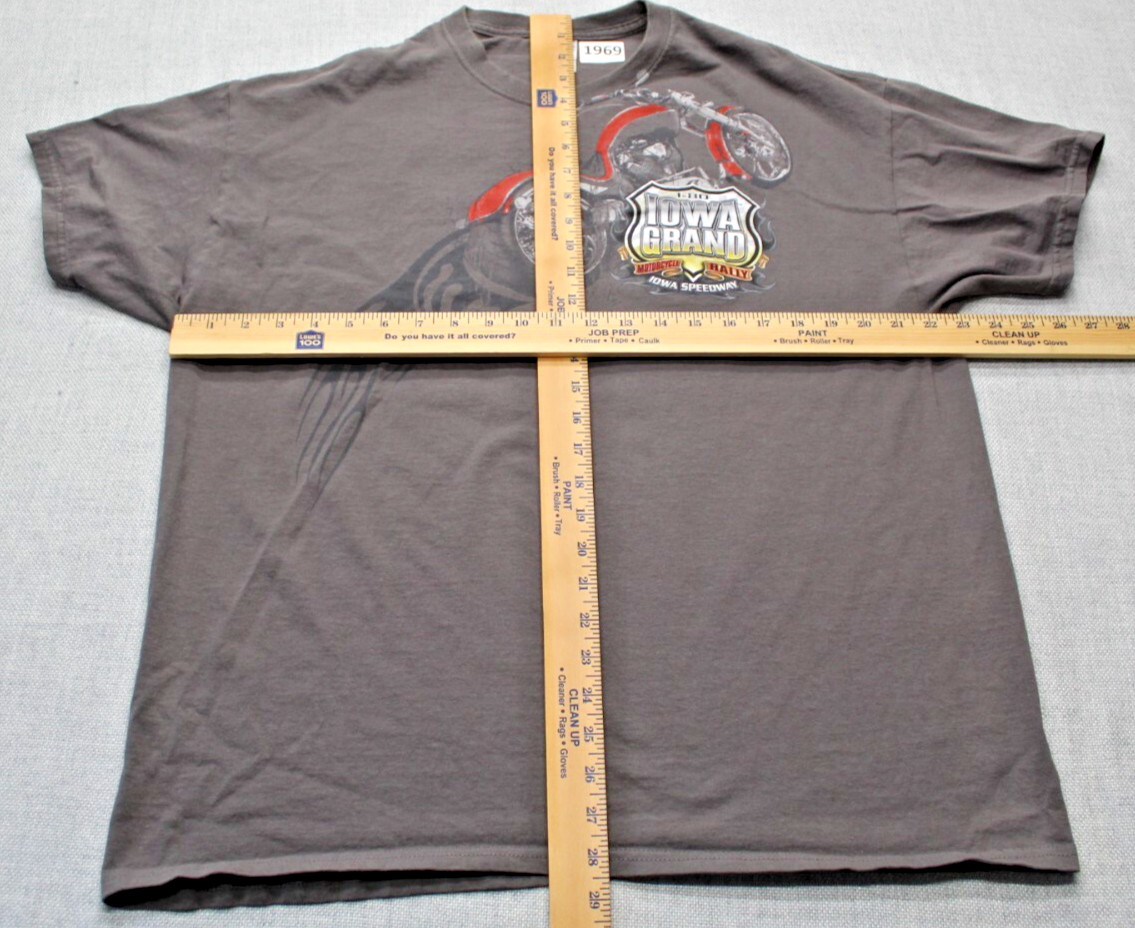 I 80 Iowa Grand Motorcycle Rally Iowa Speedway Gray Pullover T Shirt Men’s XL