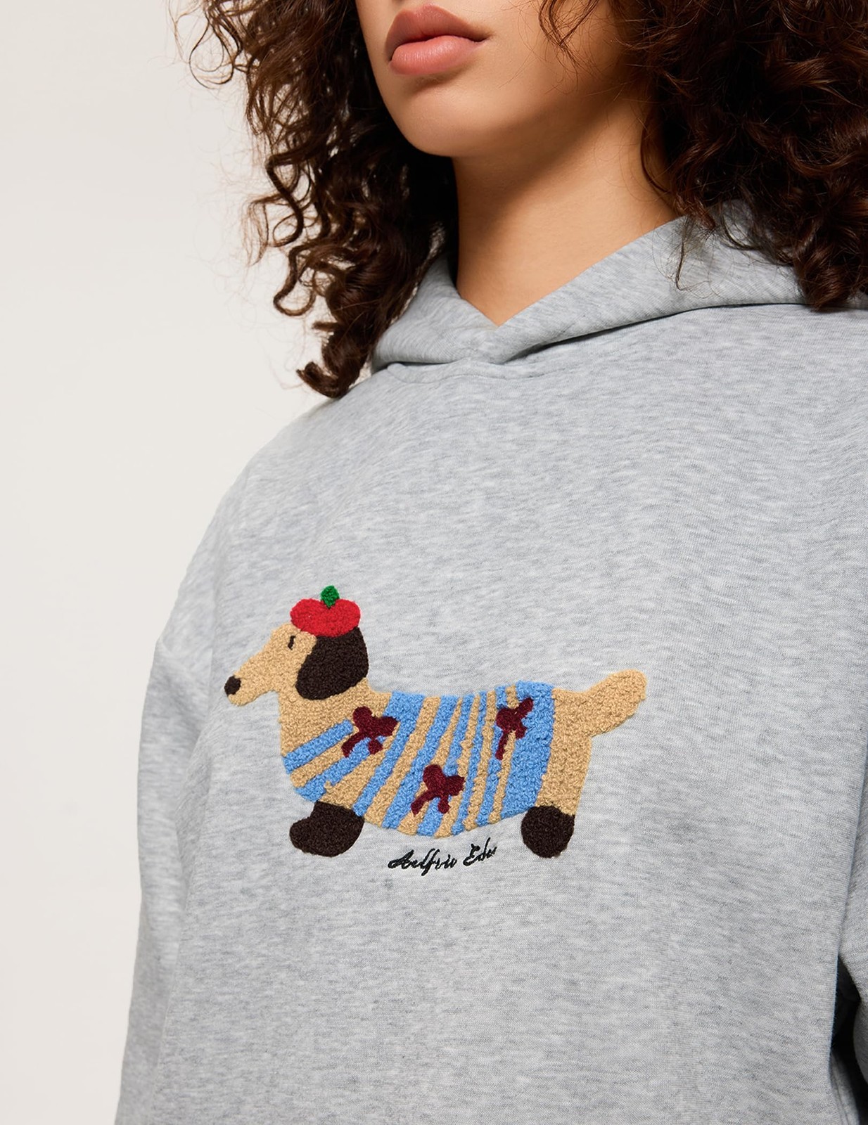 Cartoon Dog Hoodie Couple Hooded Sweatshirt Long Sleeve Pullover Oversized Ho…