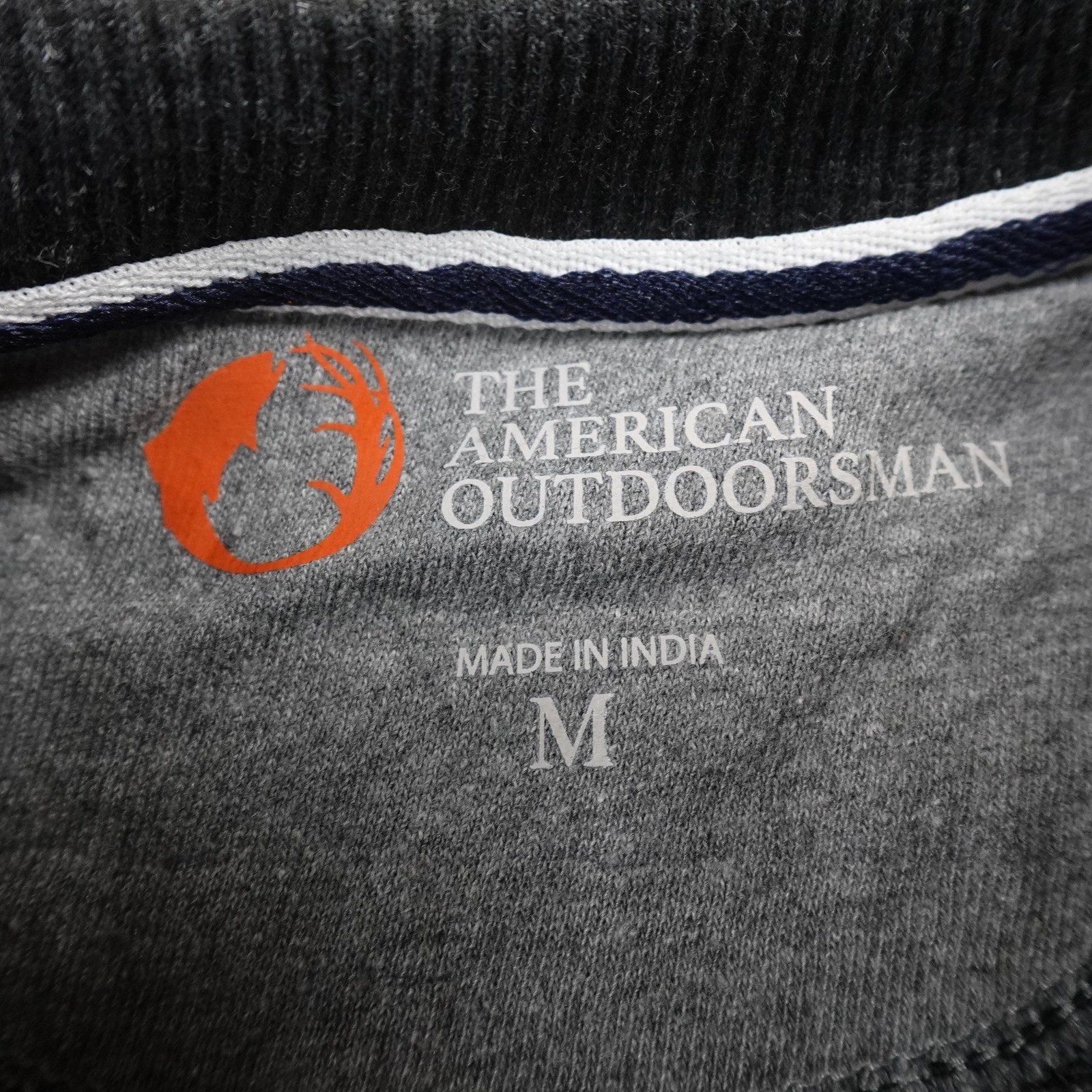 NEW American Outdoorsman Shirt Mens M Black Waffle Knit Thermal Henley Hiking
