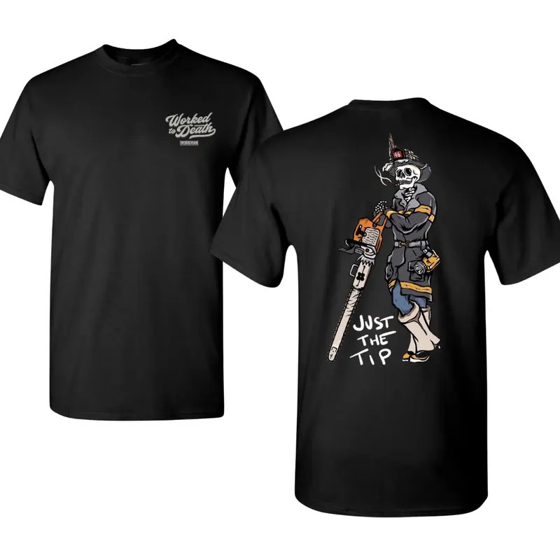 Firefighter Chainsaw Just The Tip T-Shirt, Funny Firefighter Graphic Tee, Firefi