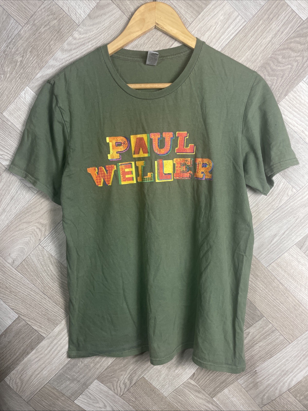 Paul Weller Multicoloured Logo Official Mens T-Shirt Medium